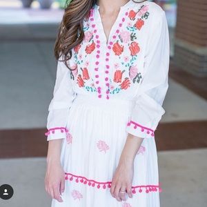 Embroidered maxi dress